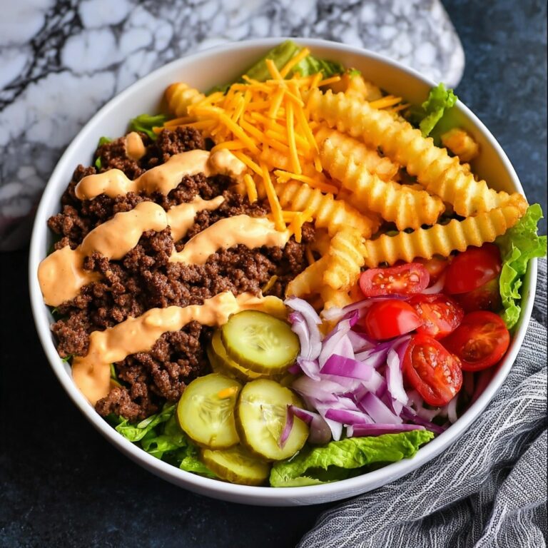 Cheeseburger Bowls with Copycat Big Mac Sauce Recipe