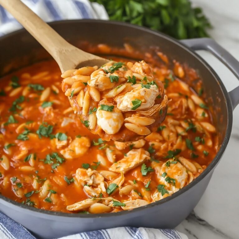 Creamy Tomato Orzo with Chicken Recipe