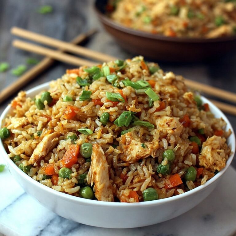 High-Protein Crispy Garlic Chicken Fried Rice Recipe