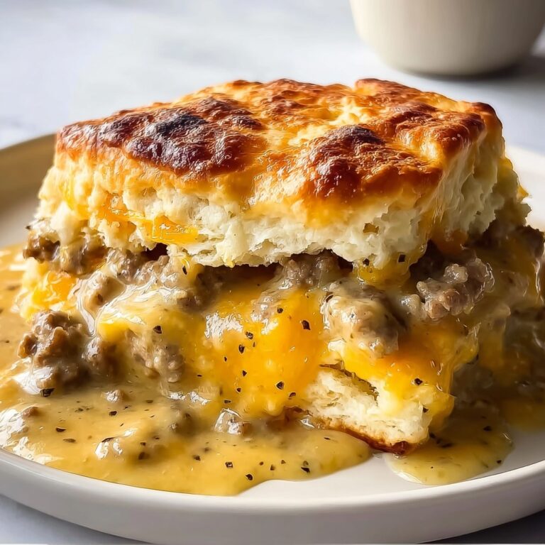 Sausage Gravy & Biscuits Casserole: 7 Comforting Layers Recipe