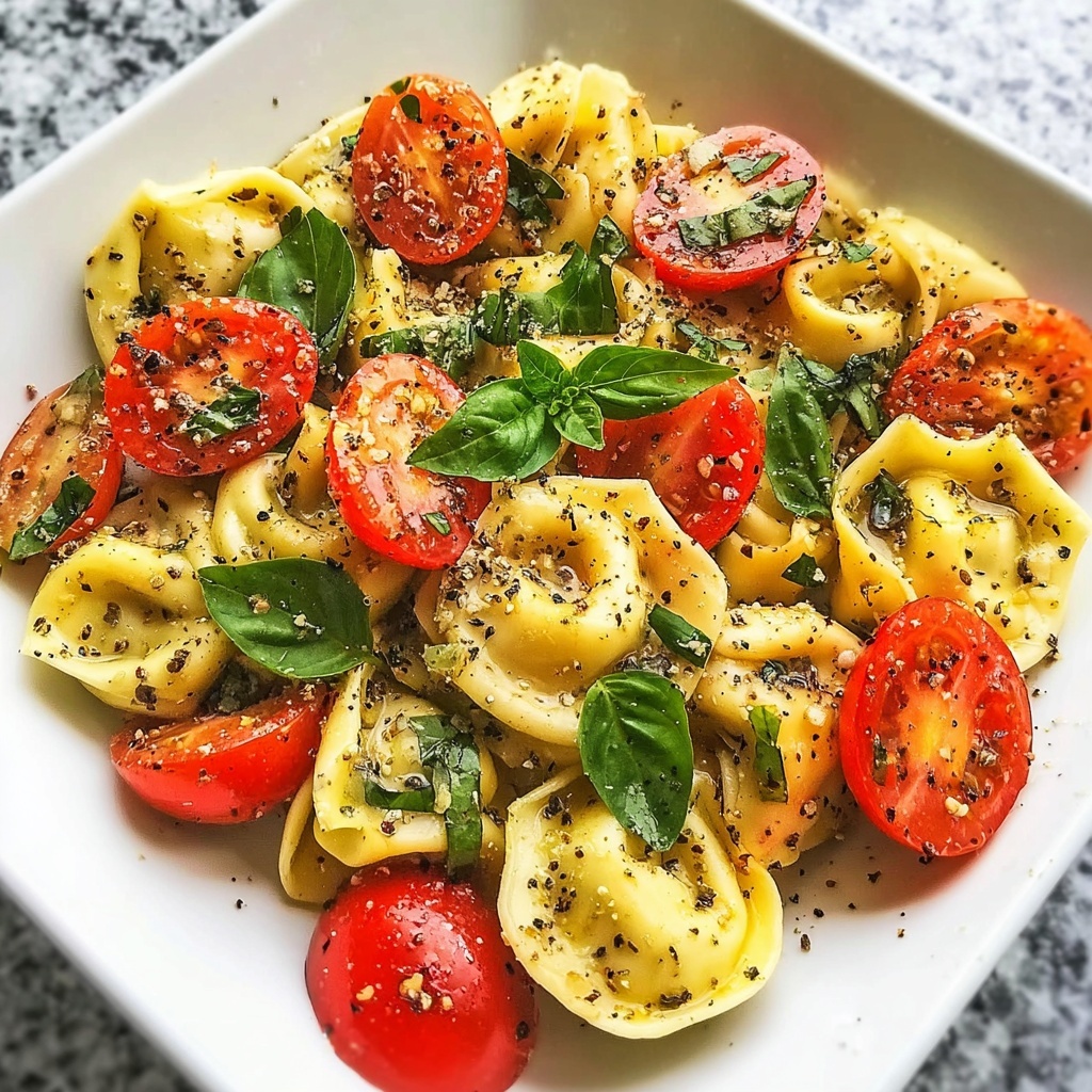 Garlic Parmesan Tortellini Salad Recipe - Recipe Image