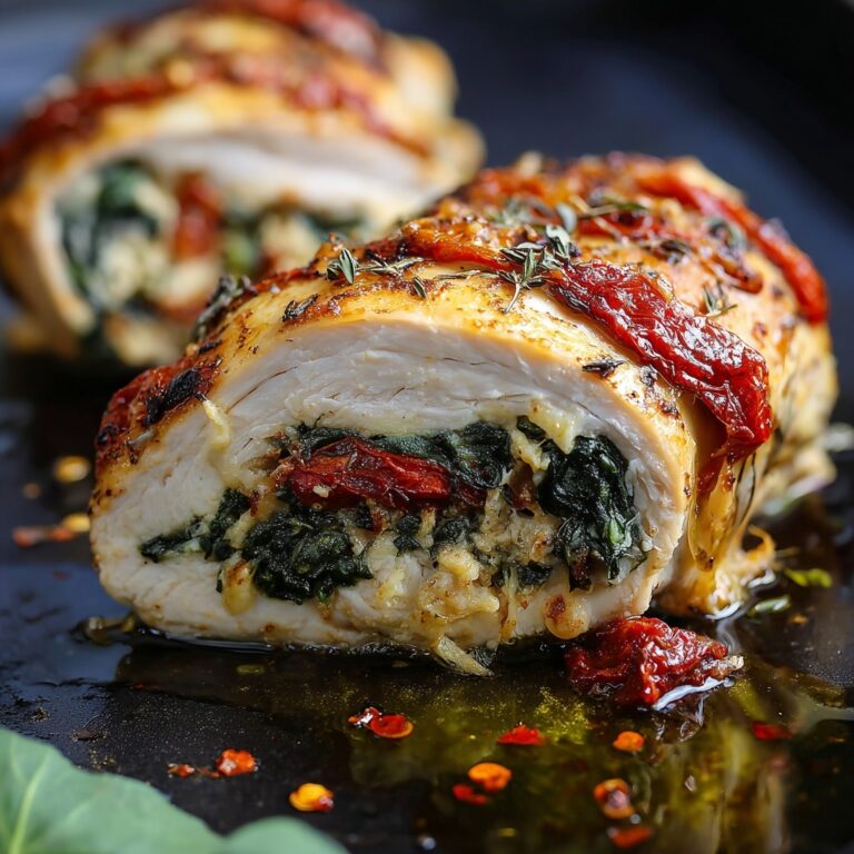 Sundried Tomato, Spinach, and Cheese Stuffed Chicken Recipe