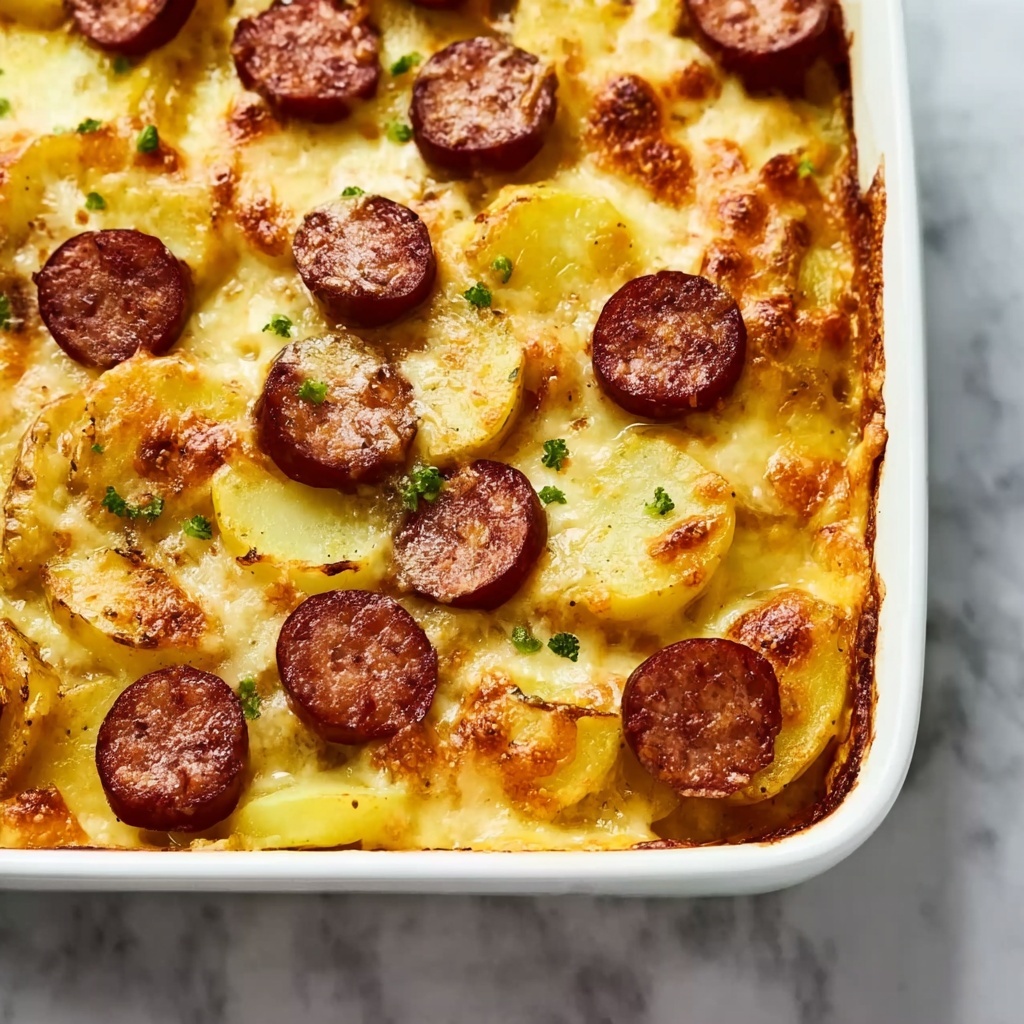 Cheesy Ranch Potatoes with Smoked Sausage Recipe - Recipe Image