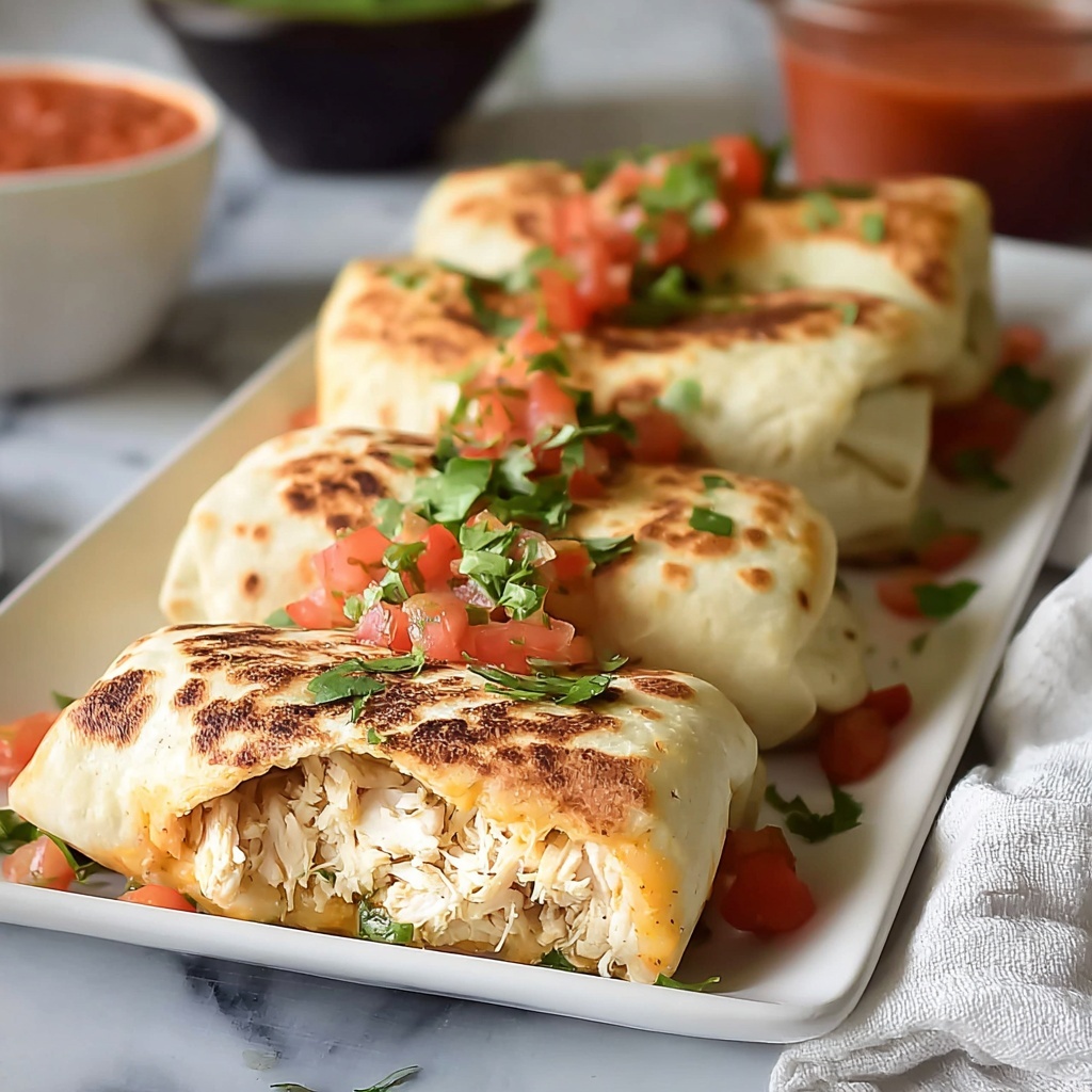 Baked Chicken Chimichangas Recipe - Recipe Image