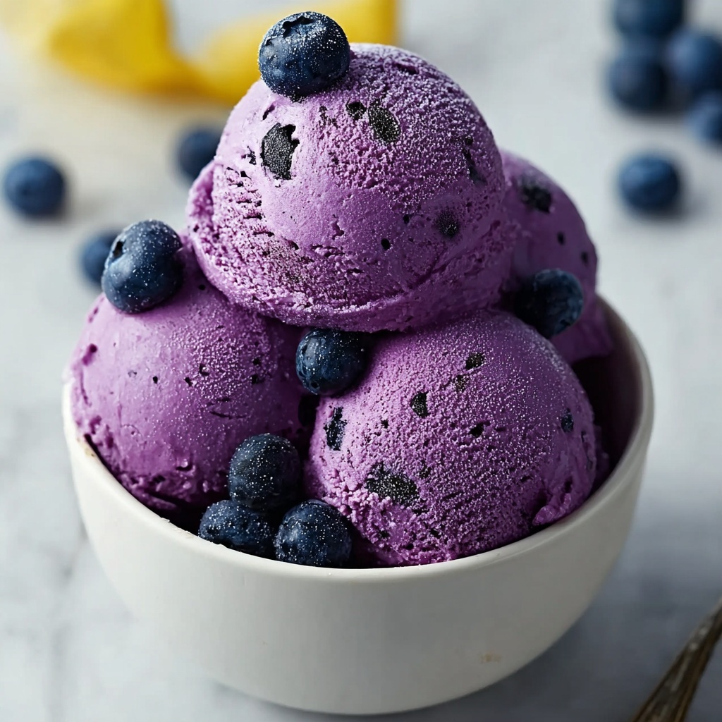 No Churn Blueberry Lemon Sorbet That's a Summer Must-Try Recipe - Recipe Image