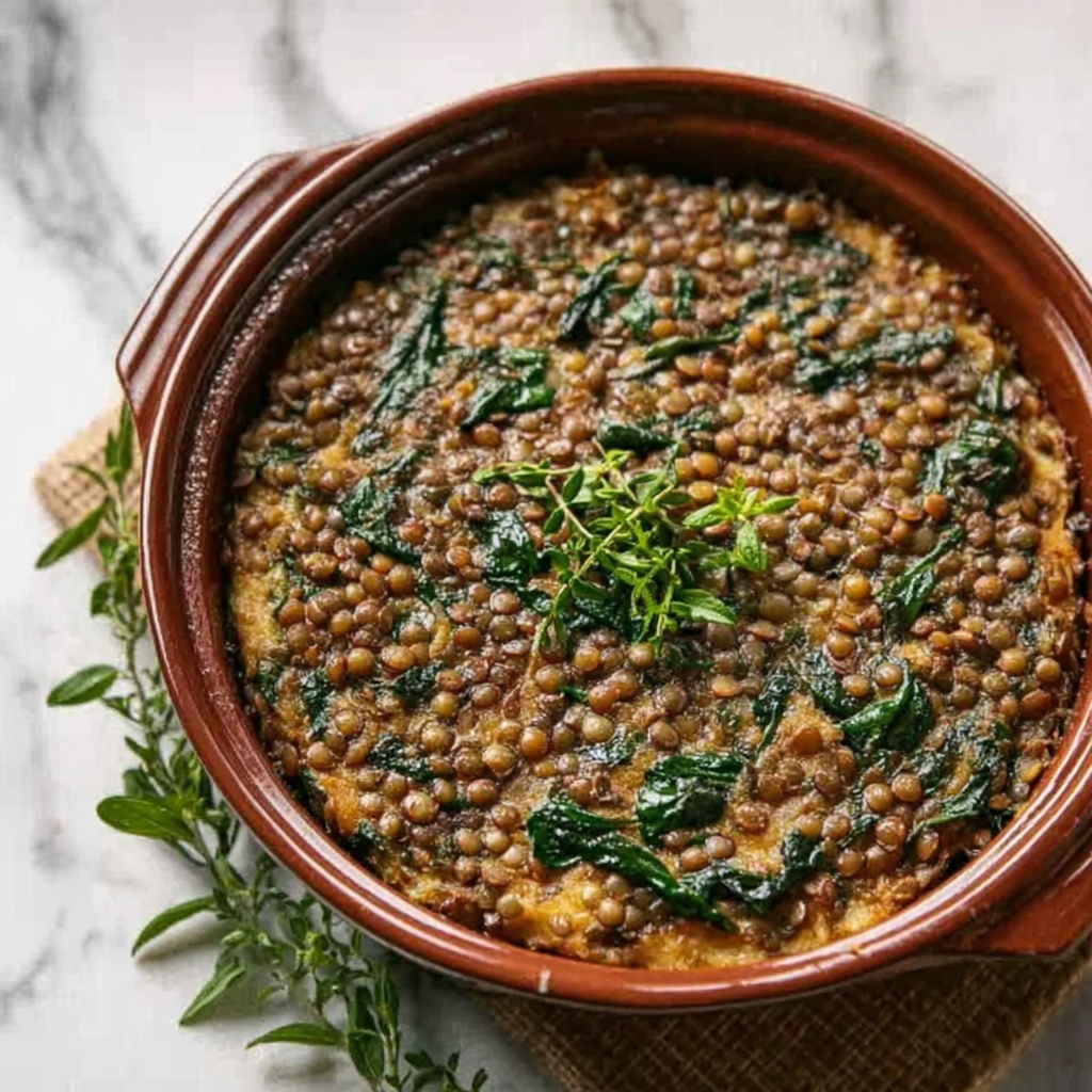 Healthy Quinoa Lentil Spinach Bake Recipe - Recipe Image