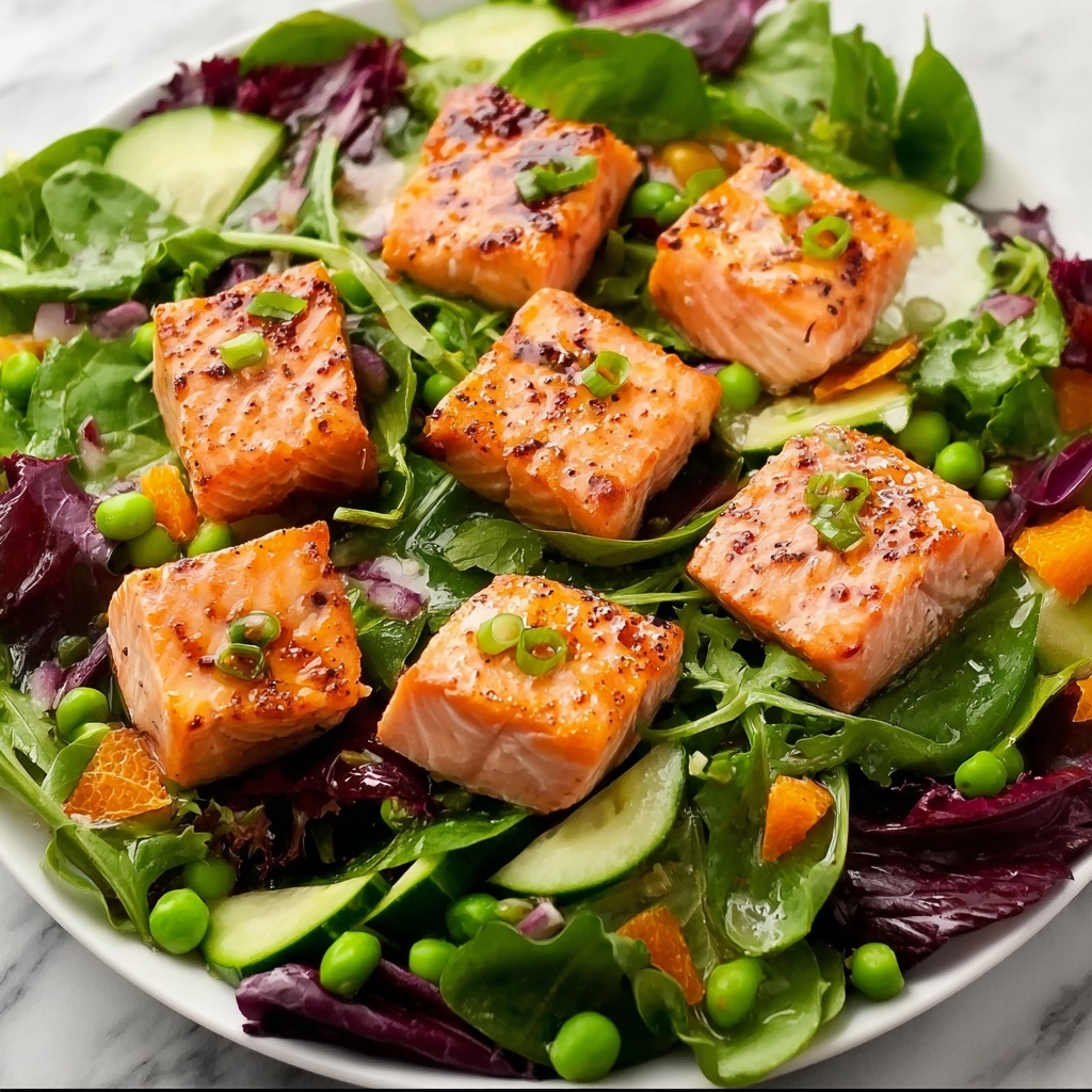 Asian Salmon Salad with Ginger Soy Dressing Recipe - Recipe Image