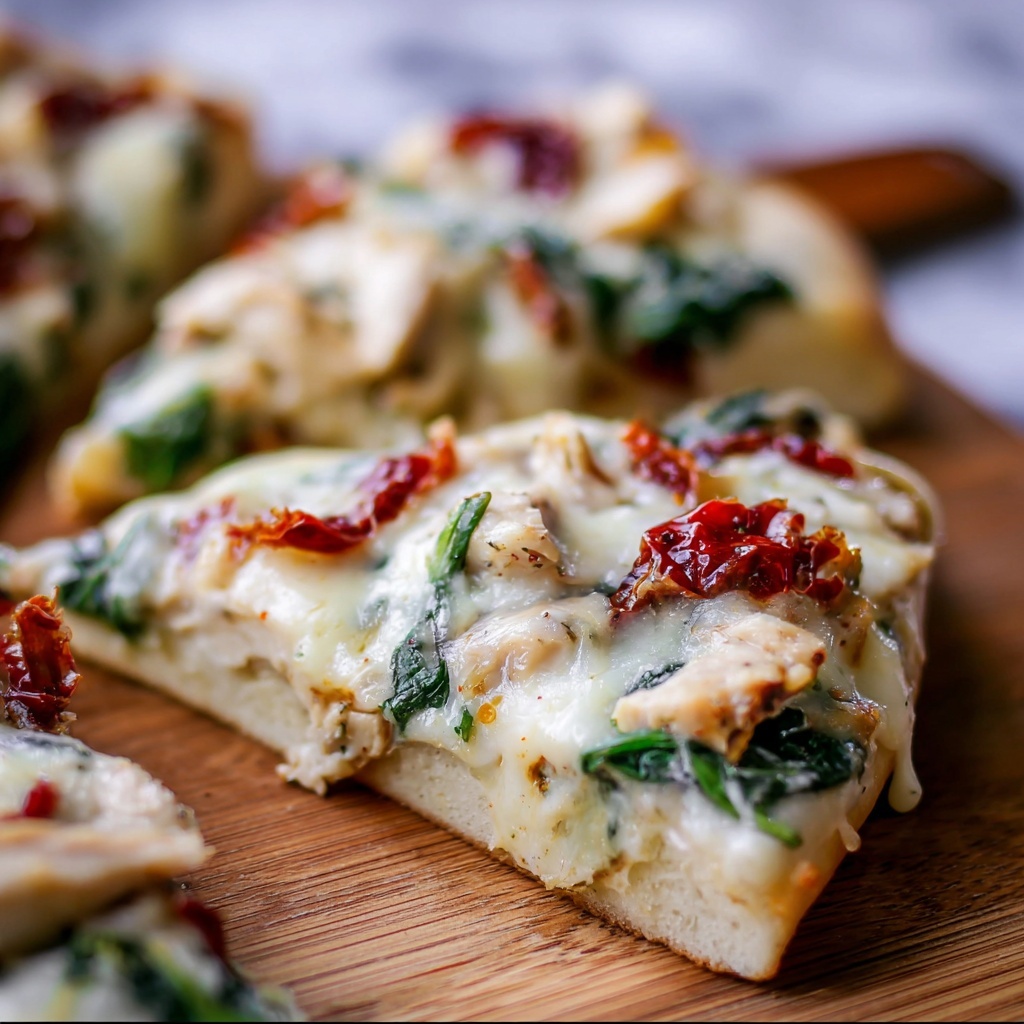 Tuscan Garlic Chicken Pita Pizzas Recipe - Recipe Image