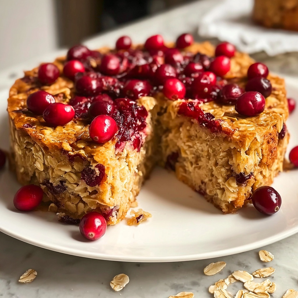 Baked Oatmeal with Cranberries Recipe - Recipe Image