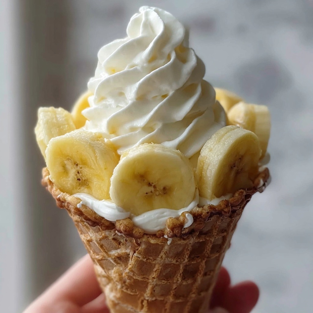 Banana Pudding Cheesecake Cones Recipe - Recipe Image