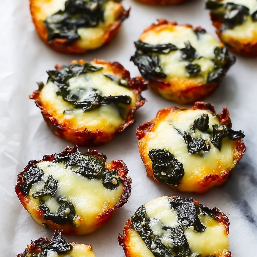 Spinach Dip Cheese Crisps Recipe - Recipe Image
