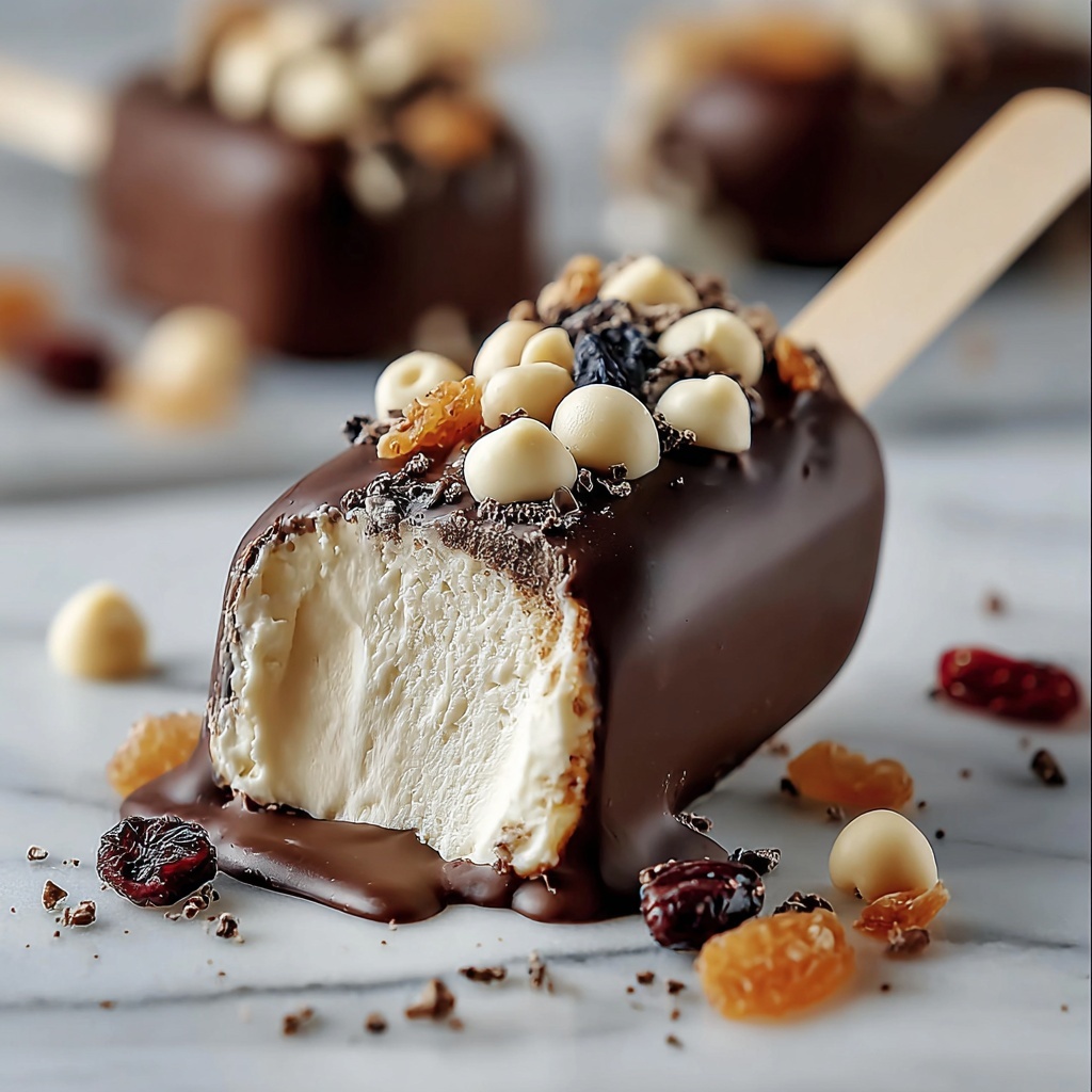 Vegan Coffee Coconut Chocolate Ice Cream Bars Recipe - Recipe Image