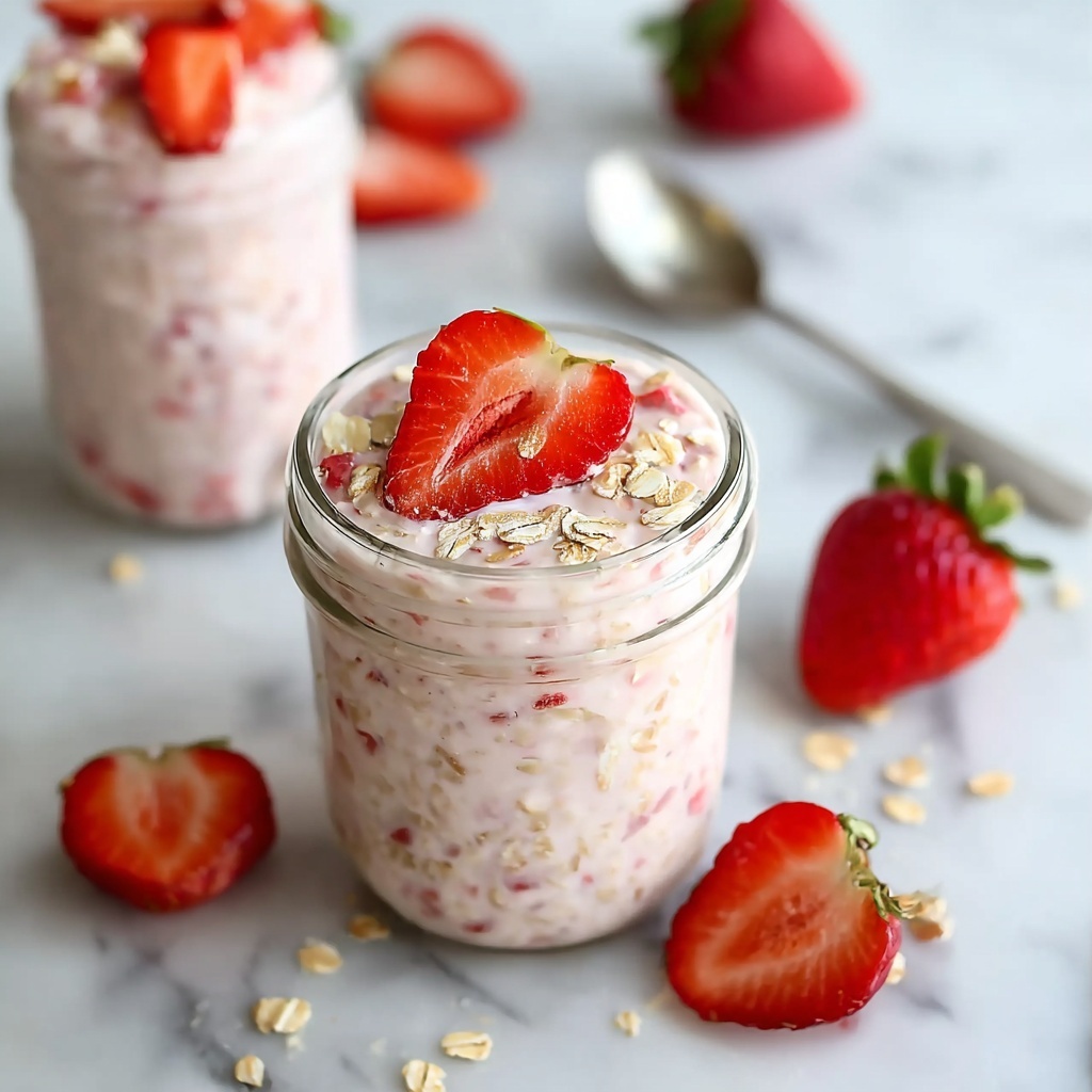 Strawberry Overnight Oats Recipe - Recipe Image