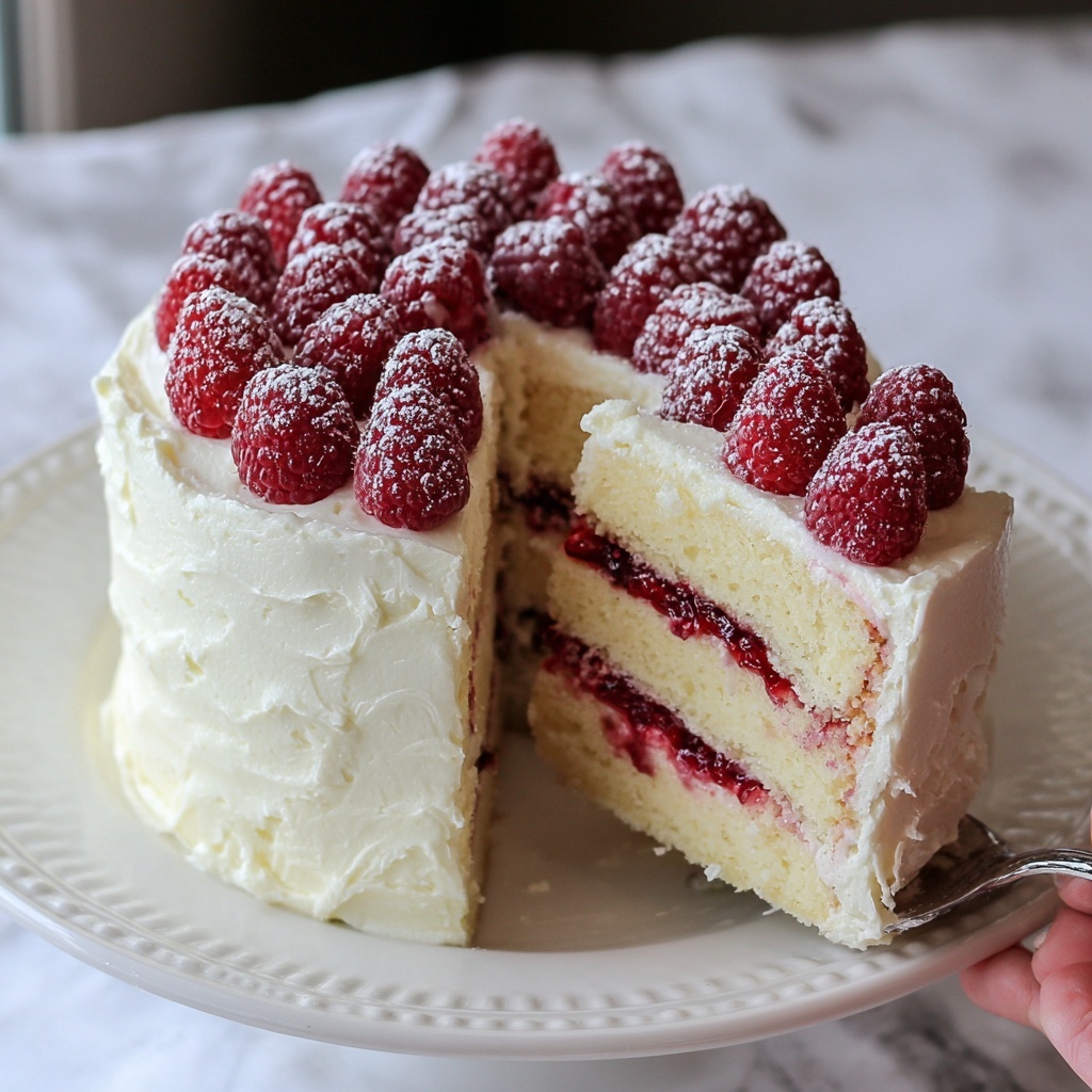 Irresistible White Chocolate Raspberry Cake Recipe - Recipe Image