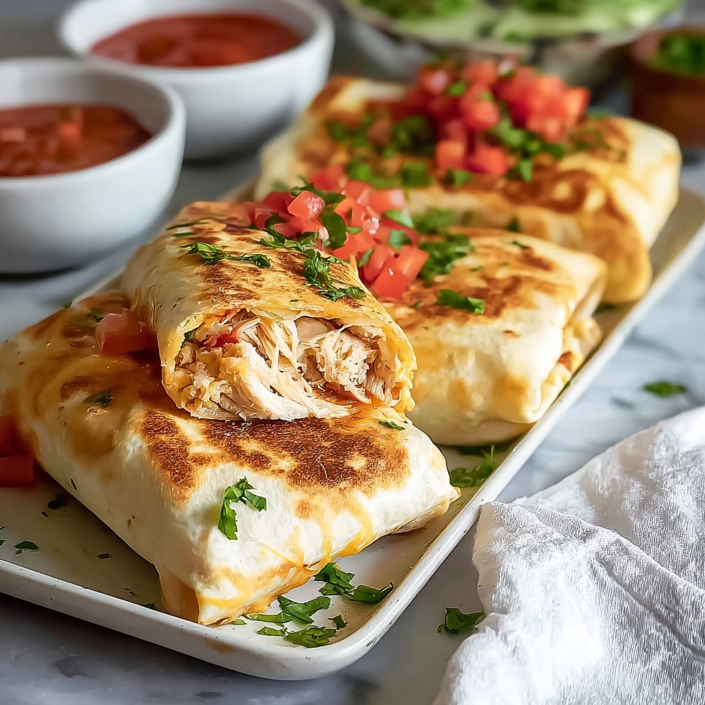 Baked Chicken Chimichangas Recipe - Recipe Image