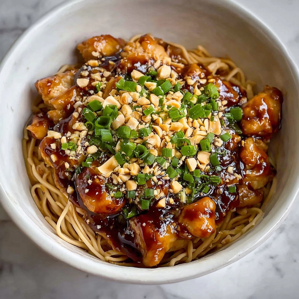 Spicy Kung Pao Chicken Noodles Recipe - Recipe Image