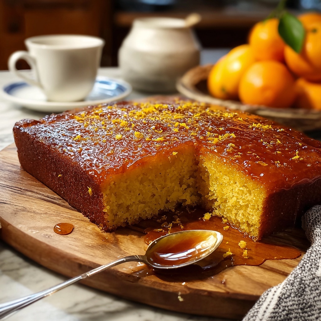 Turkish Revani Cake with Citrus Syrup Recipe - Recipe Image