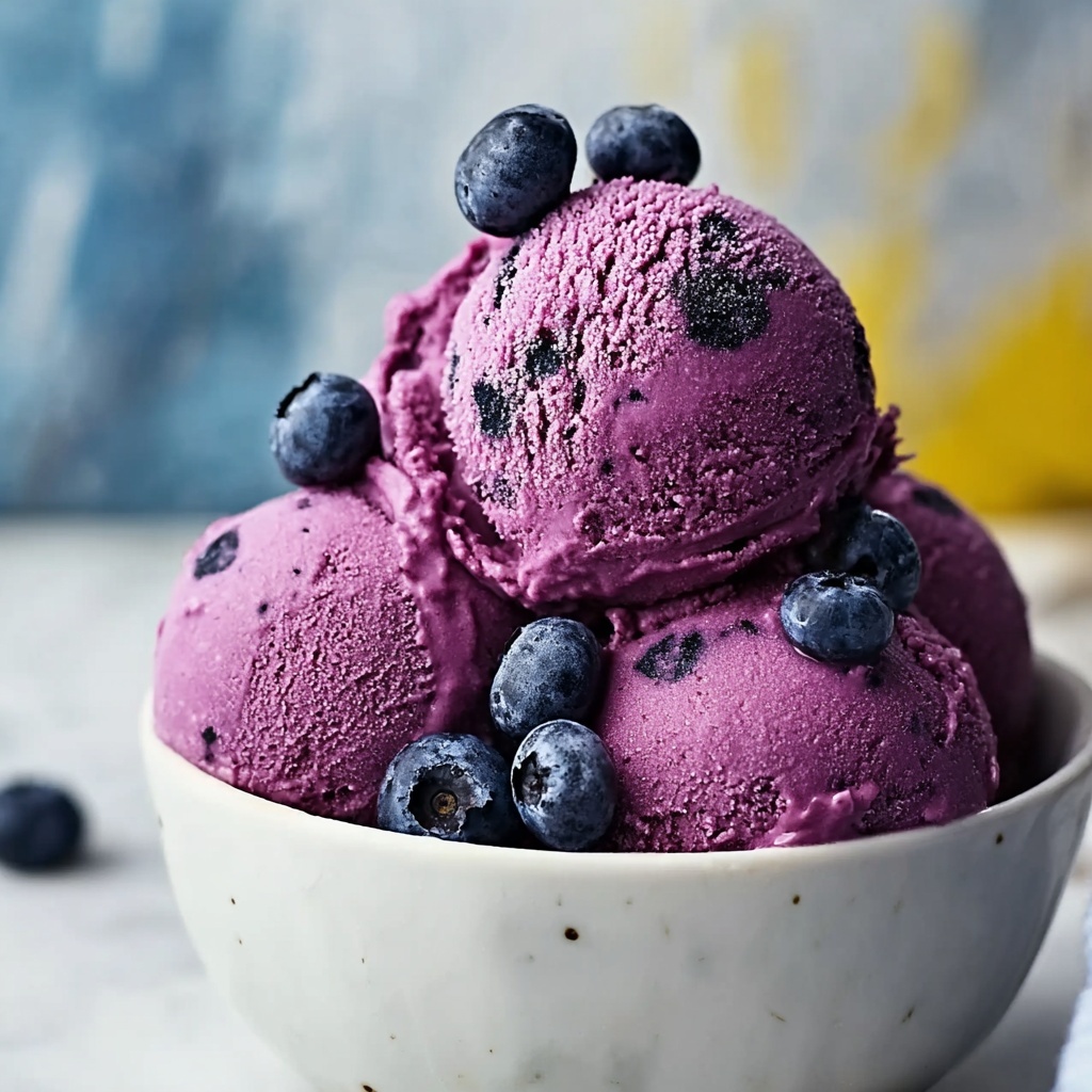 No Churn Blueberry Lemon Sorbet That's a Summer Must-Try Recipe - Recipe Image