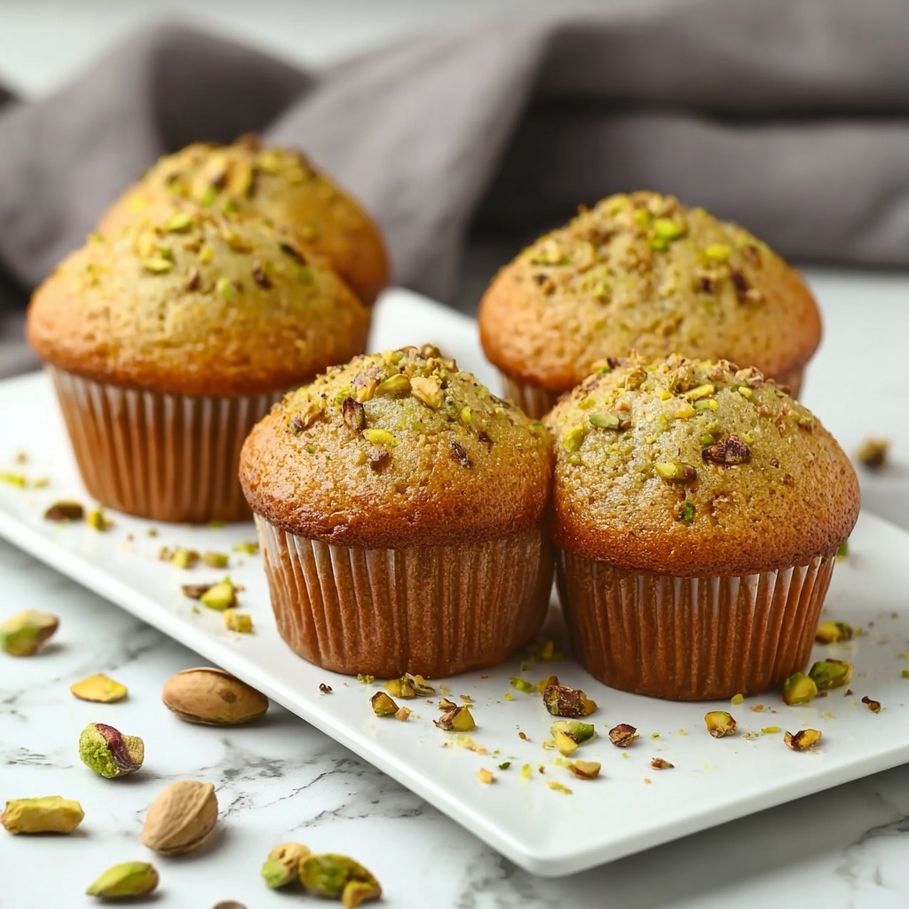 Easy Bakery-Style Pistachio Muffins Recipe - Recipe Image