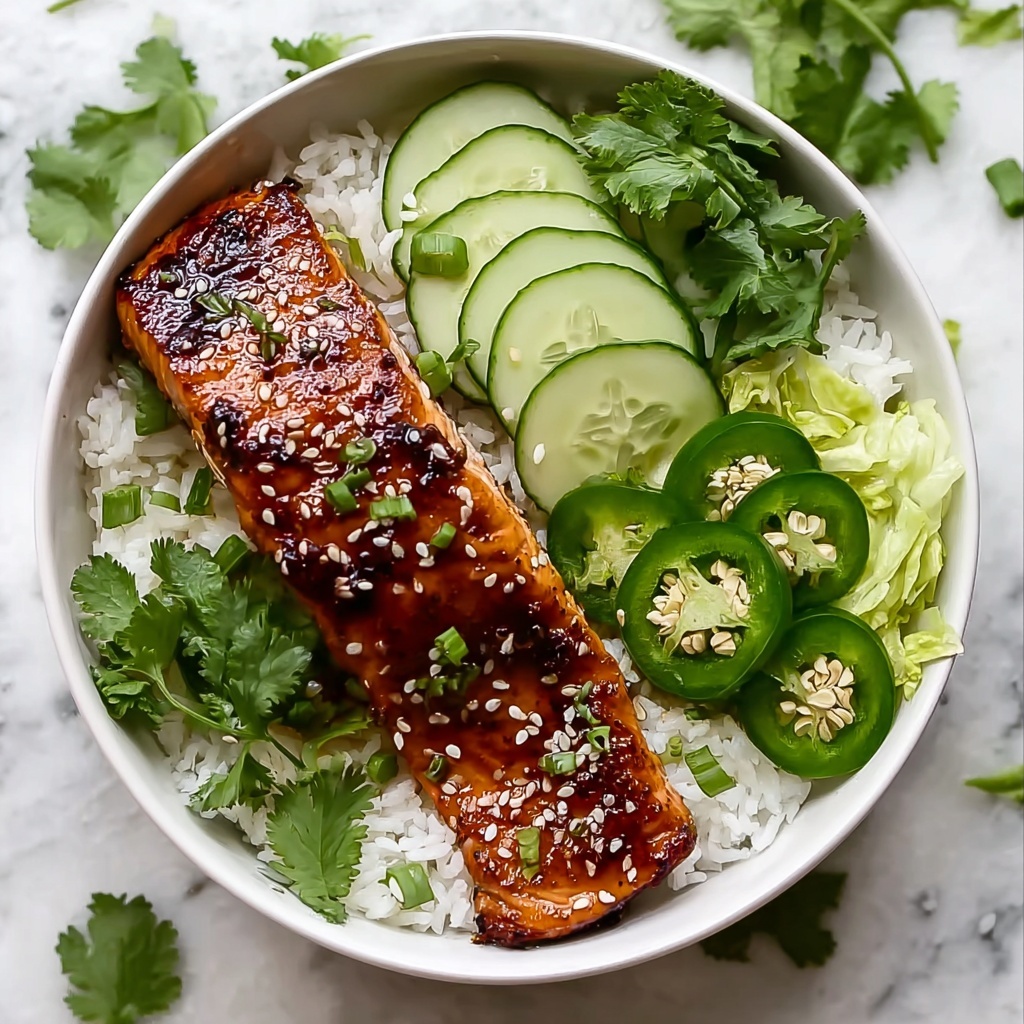 Crunchy Brown Rice Salmon Bowls with Herbed Tahini Dressing Recipe - Recipe Image