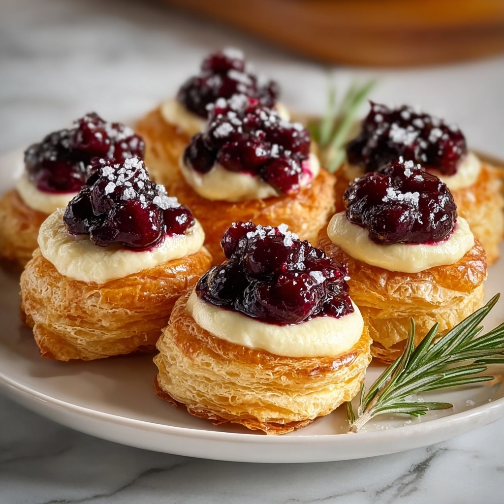 Brie & Cranberry Pastry Bites Recipe - Recipe Image