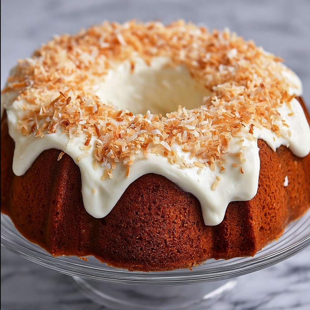 Coconut Bundt Cake with Coconut Frosting Recipe - Recipe Image