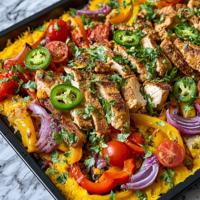 Sheet Pan Chicken Fajita Nachos for Easy Dinner Bliss Recipe