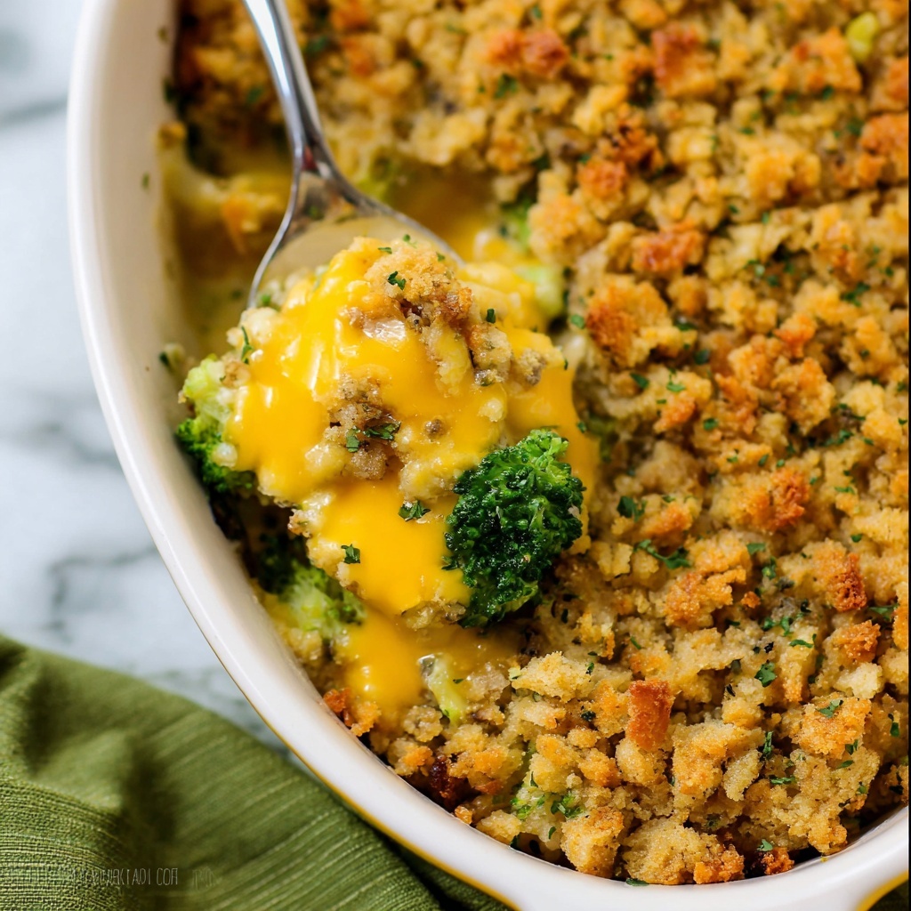 Cheesy Stuffing Casserole Recipe - Recipe Image