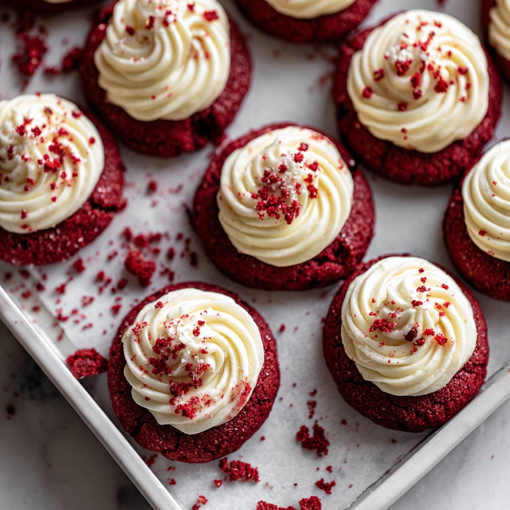 Red Velvet Cookie Sandwiches with Cream Cheese Filling Recipe - Recipe Image
