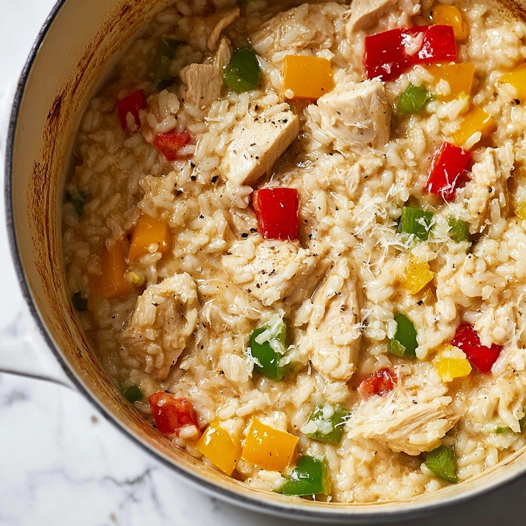 Chicken Red Bell Pepper Risotto Recipe - Recipe Image