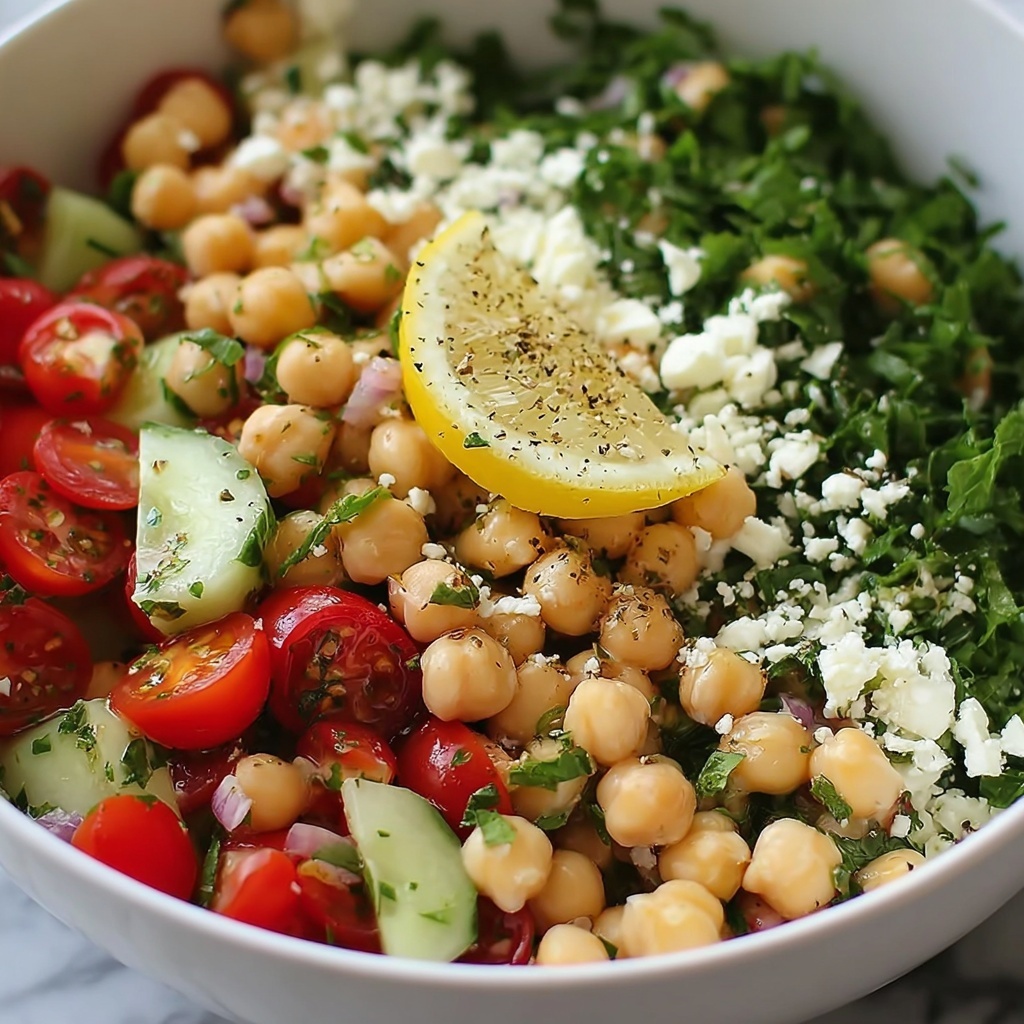 Chickpea Feta Salad Recipe - Recipe Image