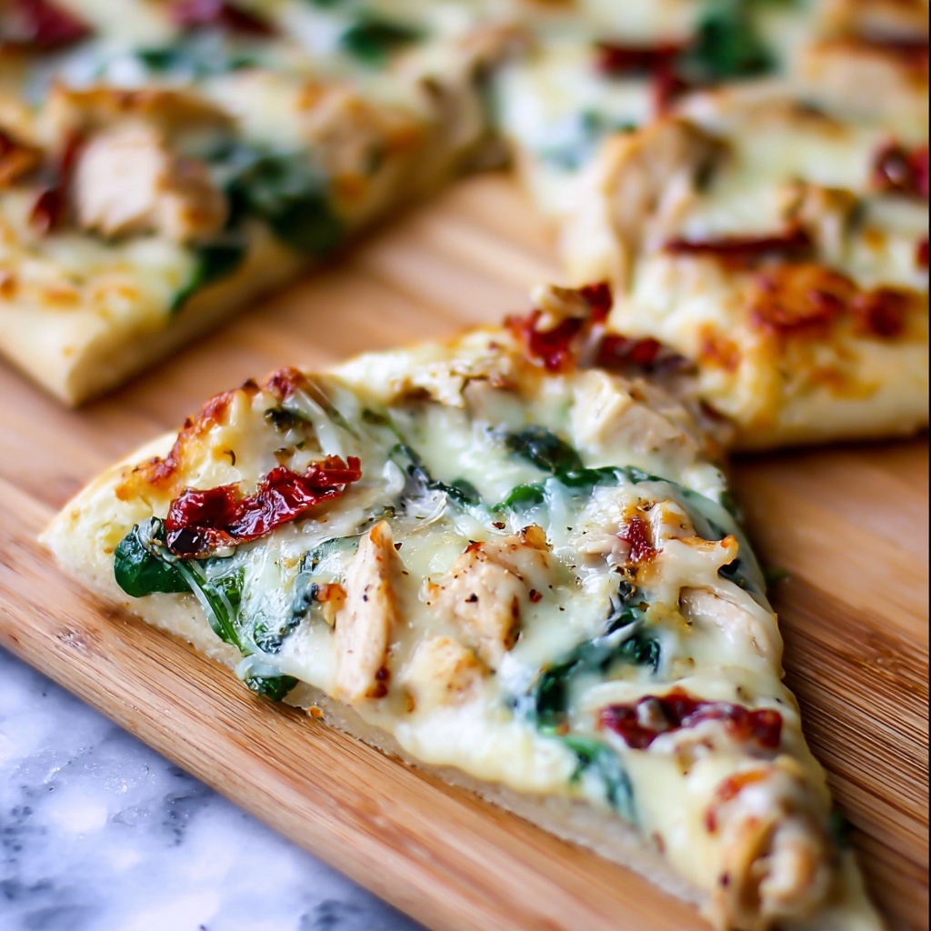 Tuscan Garlic Chicken Pita Pizzas Recipe - Recipe Image