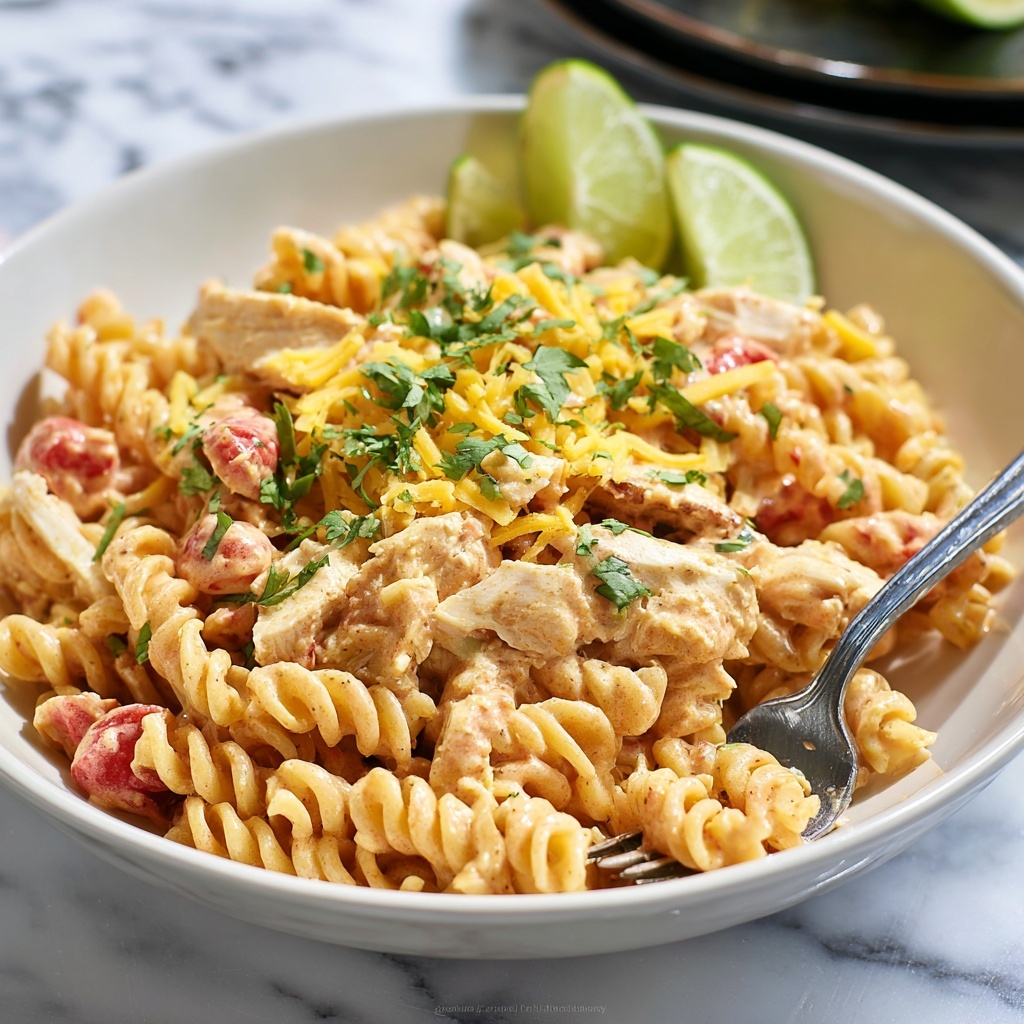 Crock Pot Salsa Ranch Chicken Pasta Recipe - Recipe Image