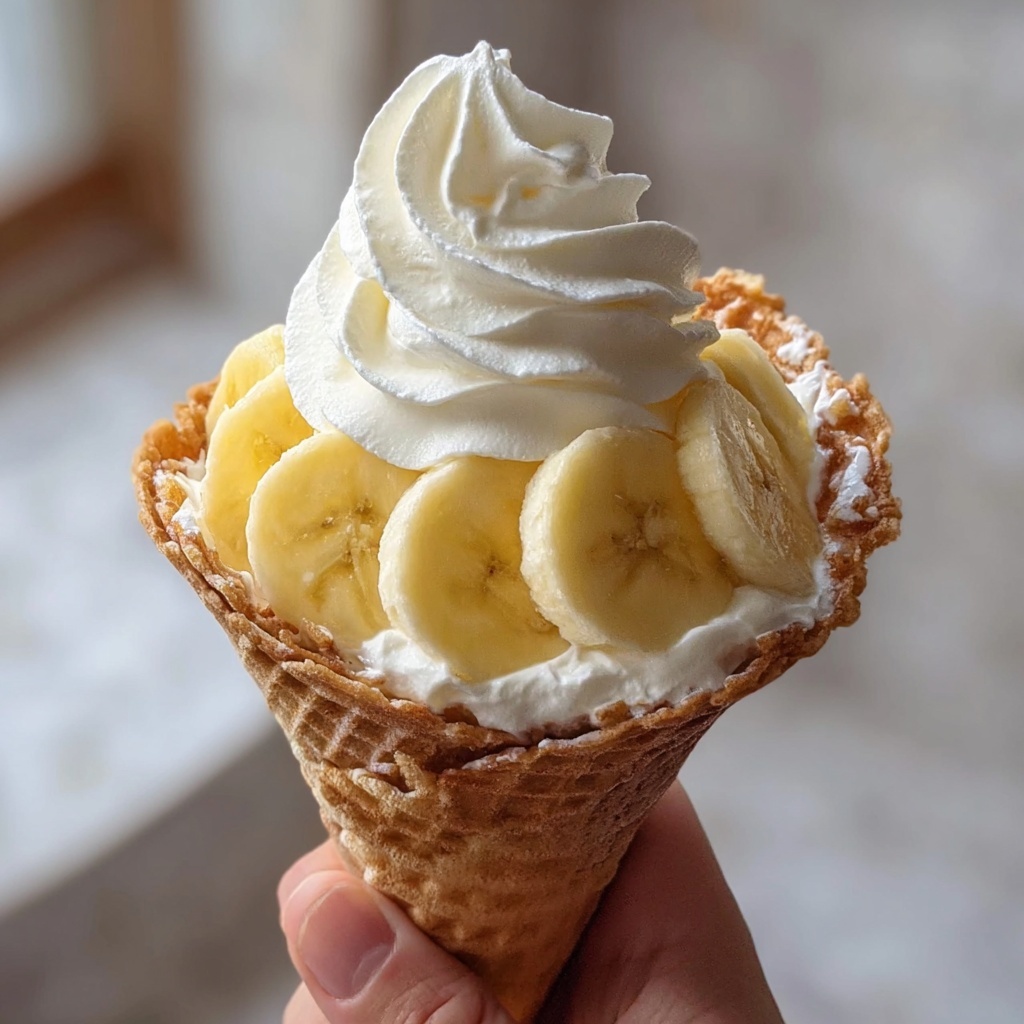 Banana Pudding Cheesecake Cones Recipe - Recipe Image