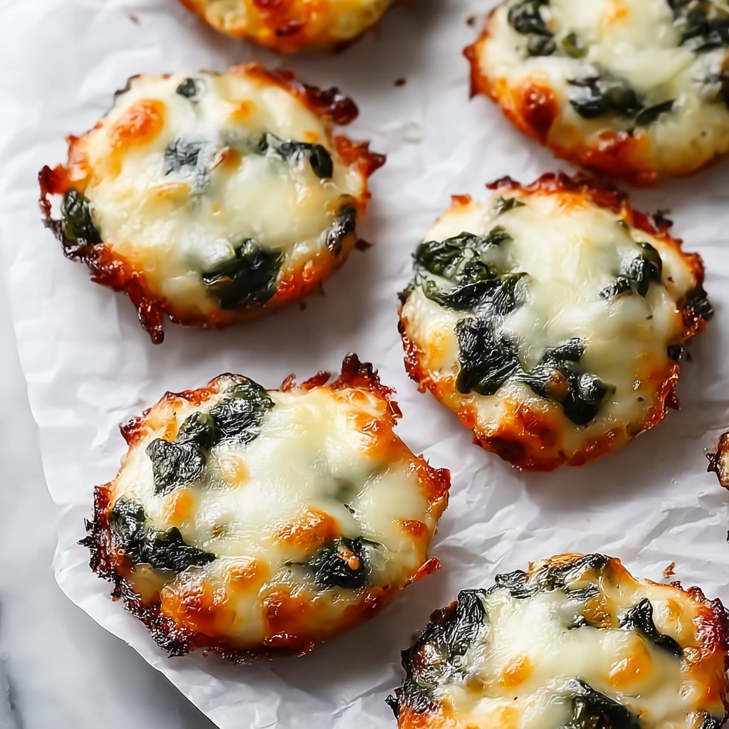 Spinach Dip Cheese Crisps Recipe - Recipe Image