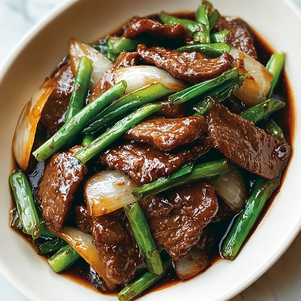 Savory Chinese Beef and Onion Stir Fry Recipe - Recipe Image