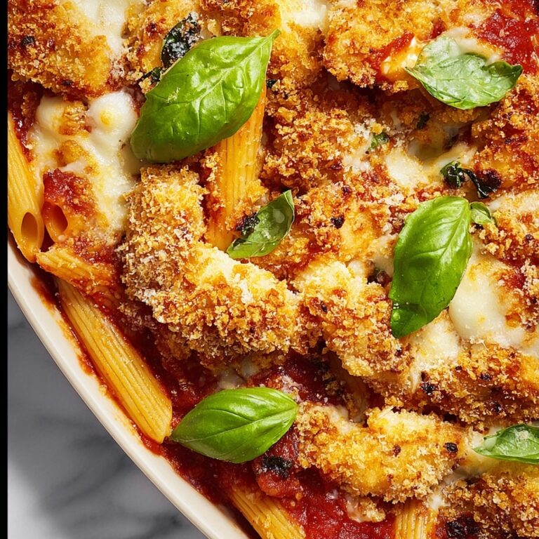 Chicken Parmesan Casserole with Penne Pasta Recipe