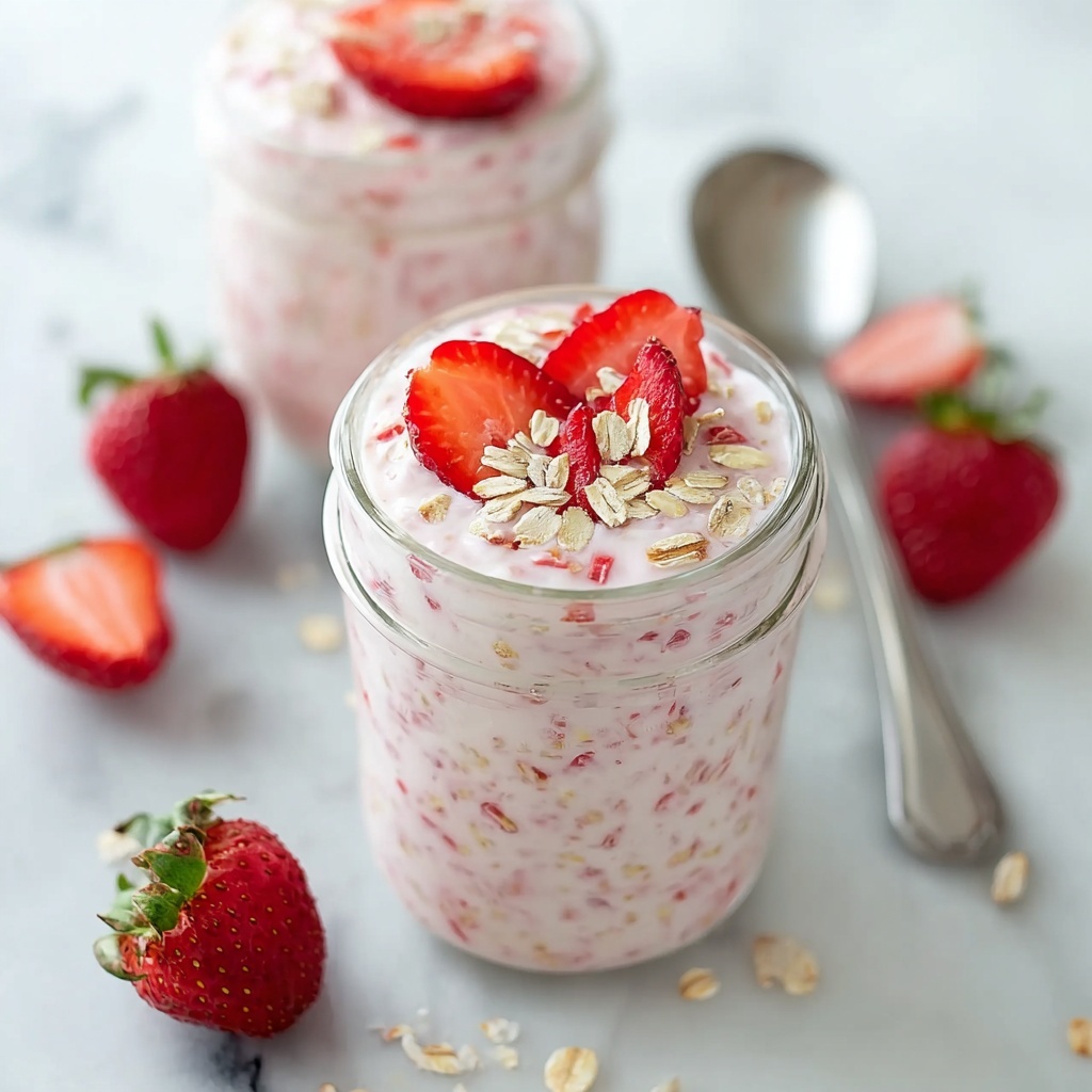Strawberry Overnight Oats Recipe - Recipe Image