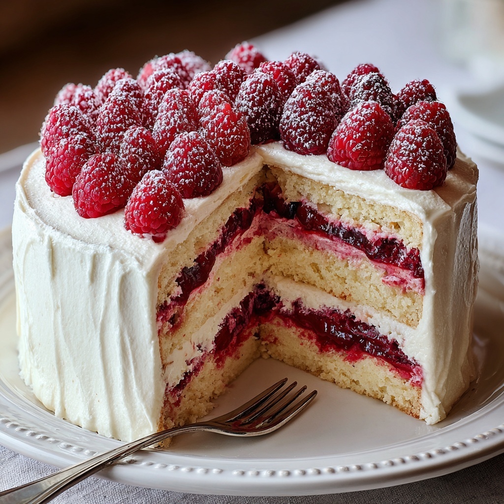 Irresistible White Chocolate Raspberry Cake Recipe - Recipe Image