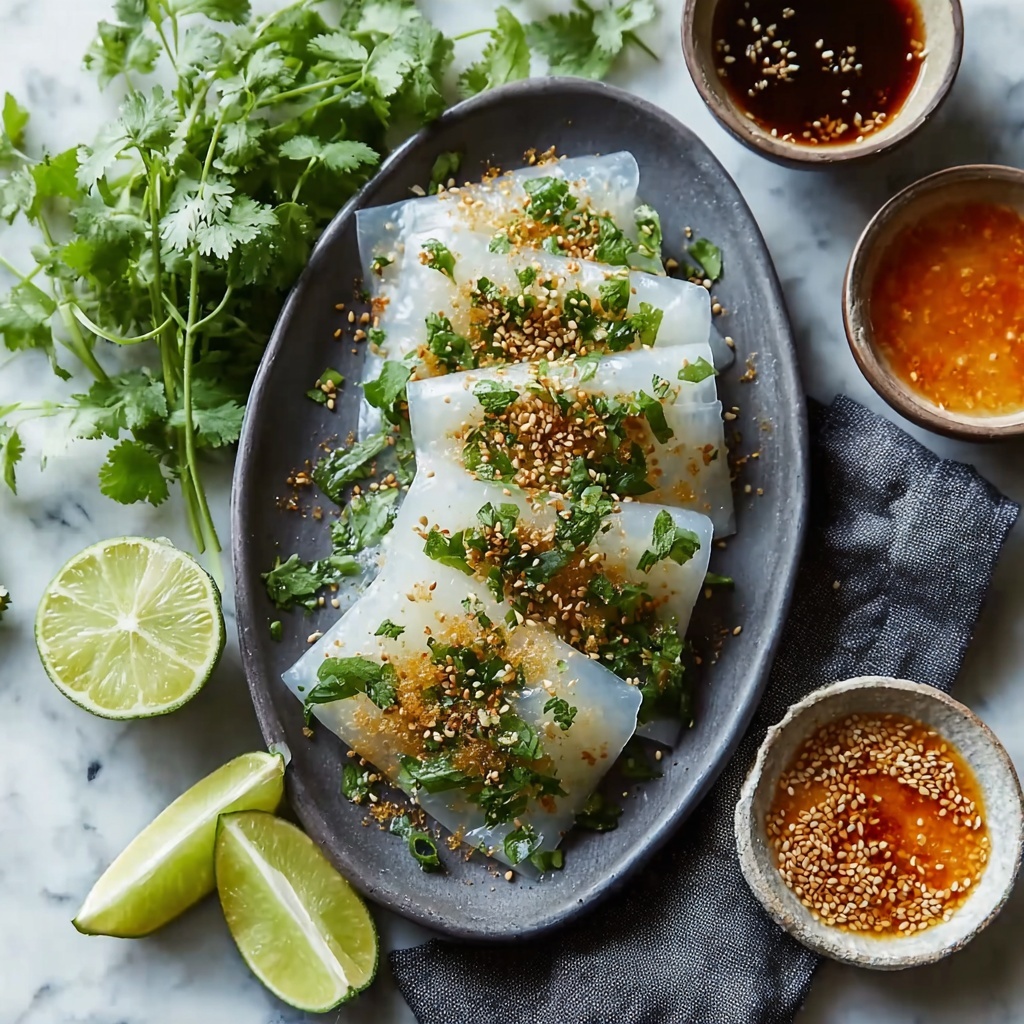 Crispy Rice Paper Snacks with Savory Soy Dipping Sauce Recipe - Recipe Image
