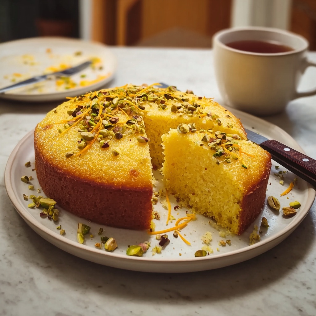 Rosewater Orange Zest Cake with Pistachios Recipe - Recipe Image