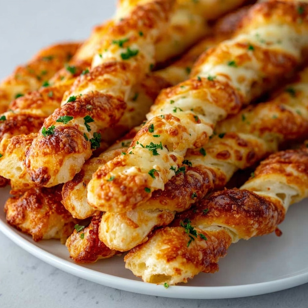 Garlic Parmesan Breadstick Twists Recipe - Recipe Image