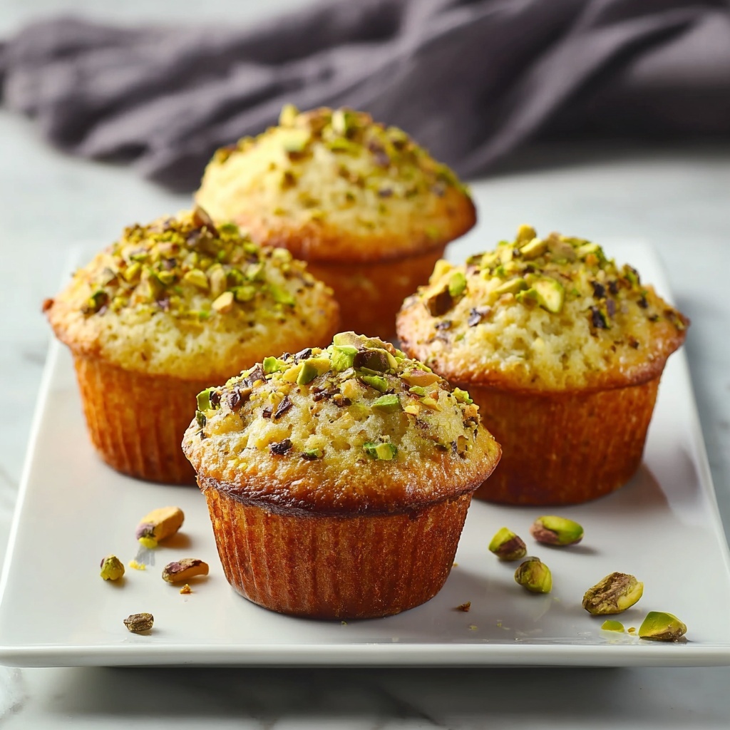 Easy Bakery-Style Pistachio Muffins Recipe - Recipe Image