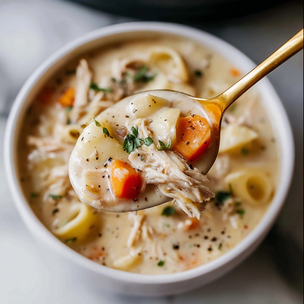 Creamy Chicken Alfredo Soup Recipe - Recipe Image