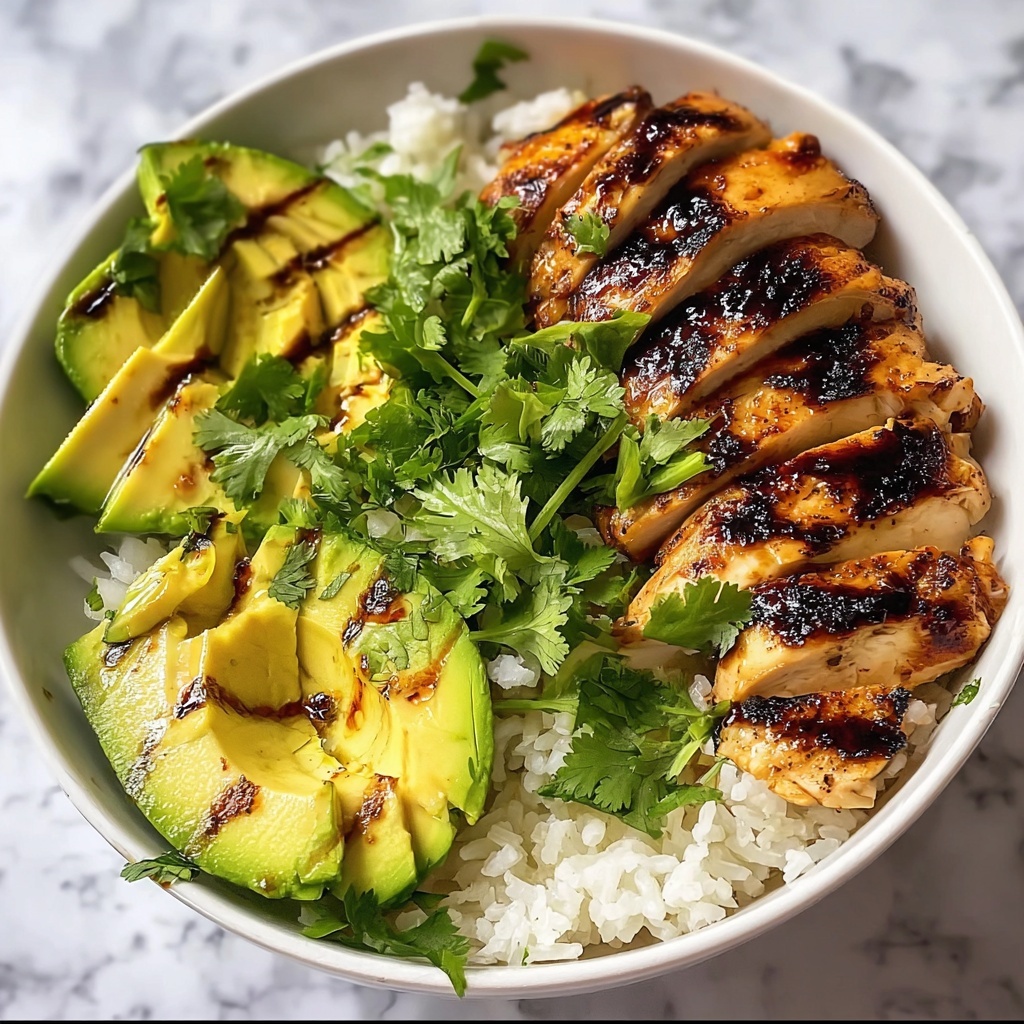 Honey Lime Chicken Avocado Rice Bowl Recipe - Recipe Image