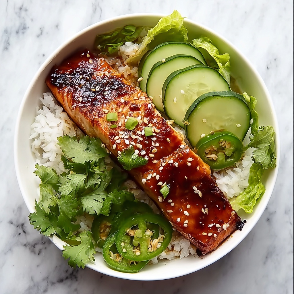 Crunchy Brown Rice Salmon Bowls with Herbed Tahini Dressing Recipe - Recipe Image