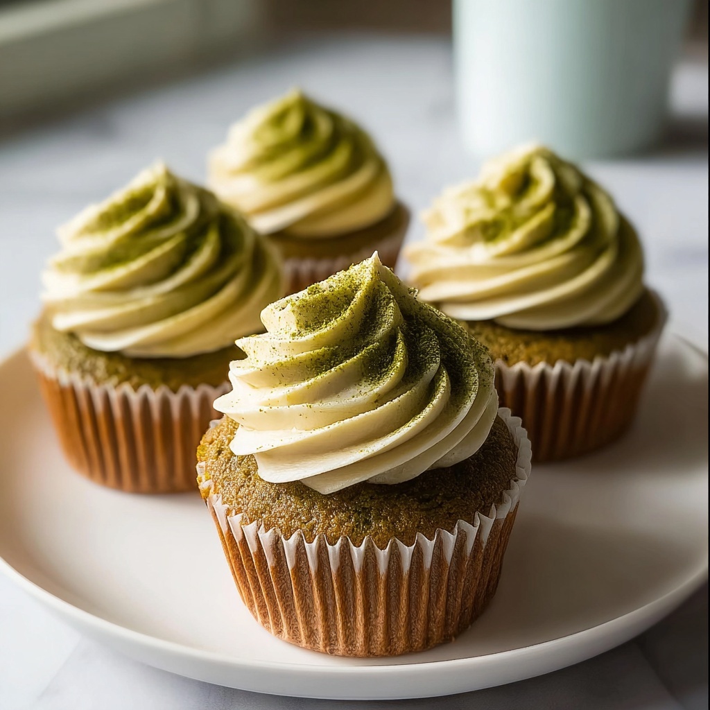 Vegan Matcha Cupcakes Recipe - Recipe Image