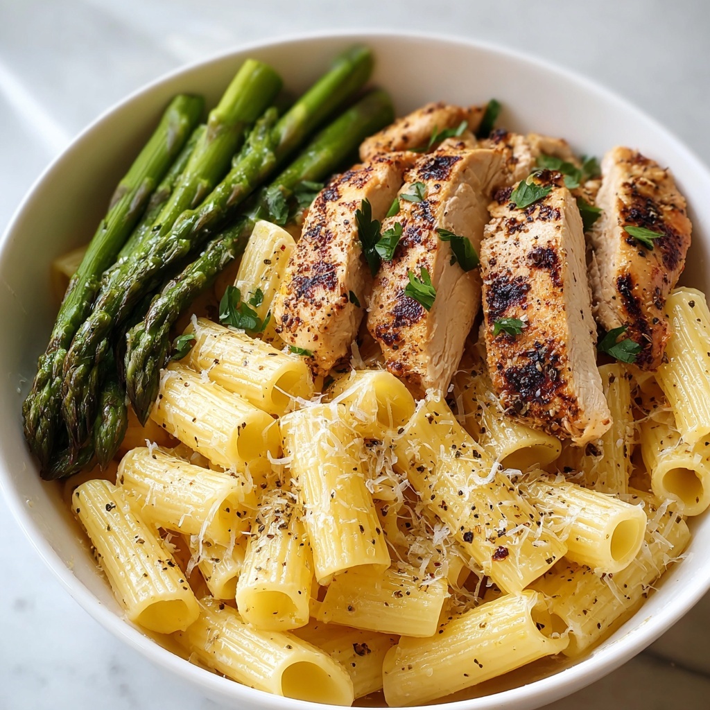 Delicious Chicken and Asparagus Pasta Recipe - Recipe Image