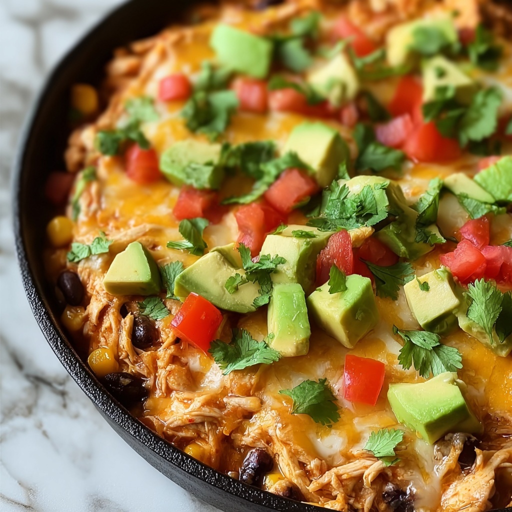 Cheesy Chicken Burrito Skillet Recipe - Recipe Image