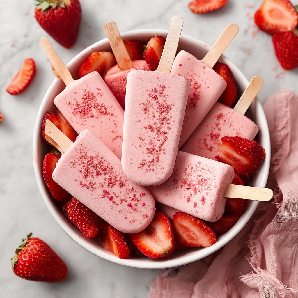 Vegan Strawberry Ice Cream Bars Recipe - Recipe Image